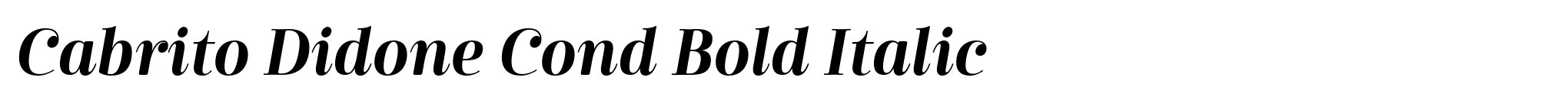 Cabrito Didone Cond Bold Italic image